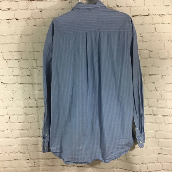 Old Navy Men’s Blue Striped Button Down Cotton Shirt - Size XXL - Picture 3 of 5